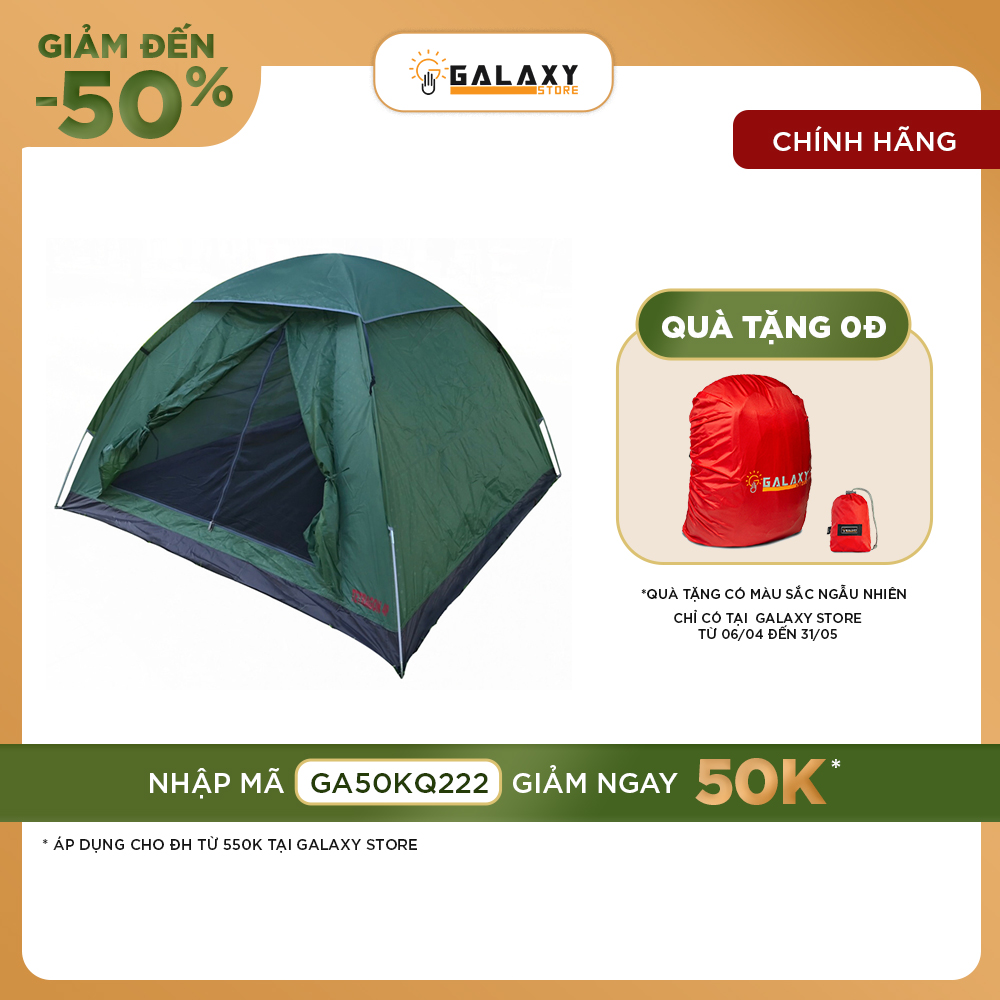 Lều 4 Người Phượt Cắm Trại Du Lịch Dã Ngoại Cao Cấp Galaxy Store Tetragon 4P-LE04 - Màu Ngẫu Nhiên