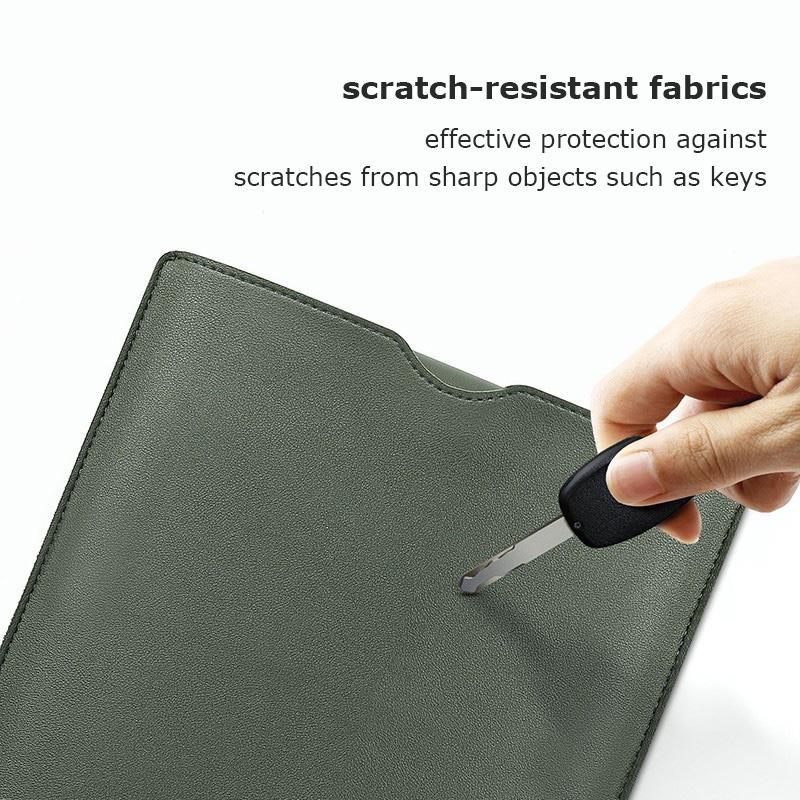 Bao da PU chứa máy tính xách tay/thích hợp cho Macbook chống sốc trầy xước tiện dụng