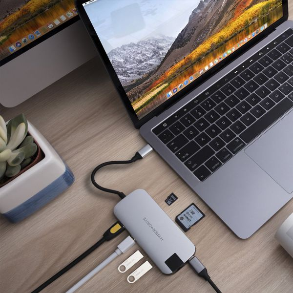 Cổng Chuyển Hyperdrive SLIM USB-C Multi Port Hub Cho MacBook, PC &amp; Devices - Hàng Chính Hãng