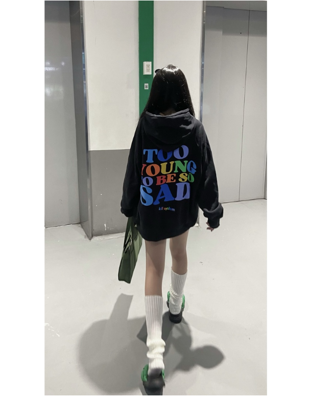 Áo khoác hoodie Kill System So Sad oversize có nón nam nữ, vải nỉ bông chân cua phong cách unisex, Hoodie Nỉ Ngoại Too Young Toneso Sad Unisex Jacket form rộng tay bồng kiểu dáng đường phố hàn quốc