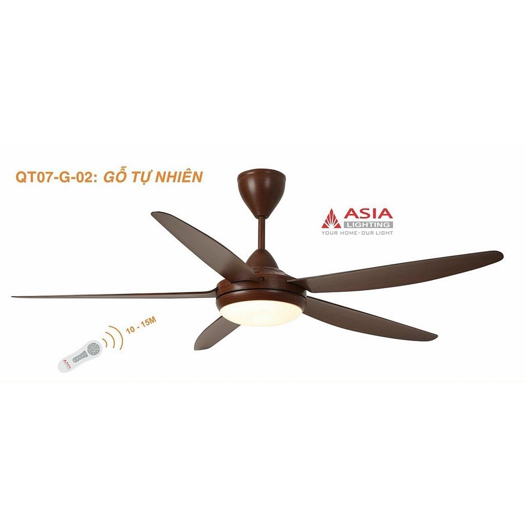 Quạt trần đèn 5 cánh ASIA QT07 Hàng Chính Hãng