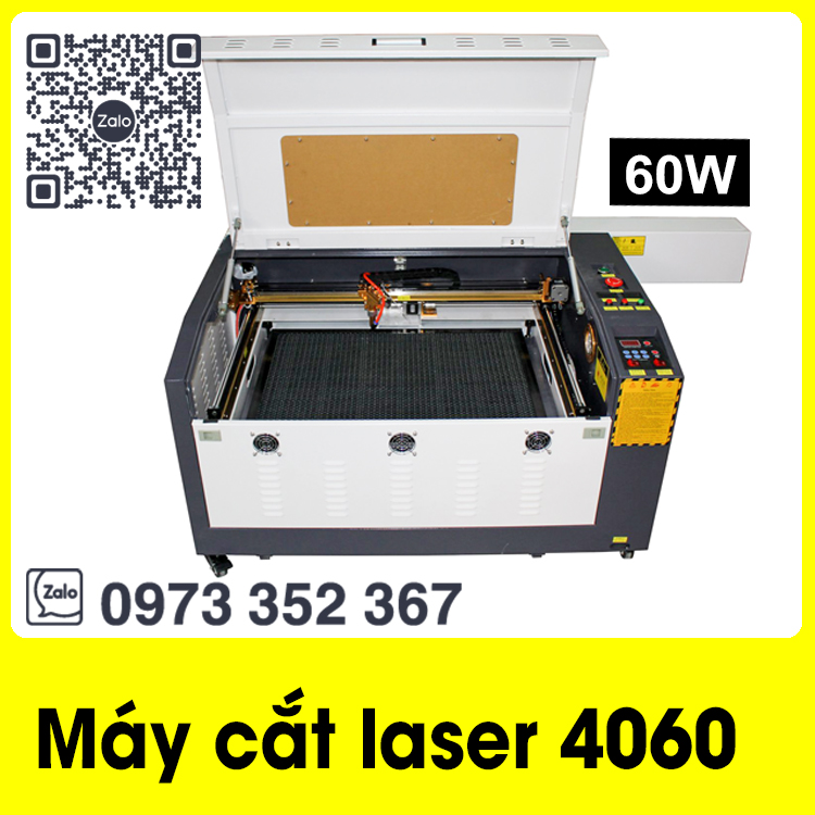 Máy khắc laser CO2 4060 60W / Máy cắt laser 4060 60W / Máy cắt mica / Máy cắt gỗ