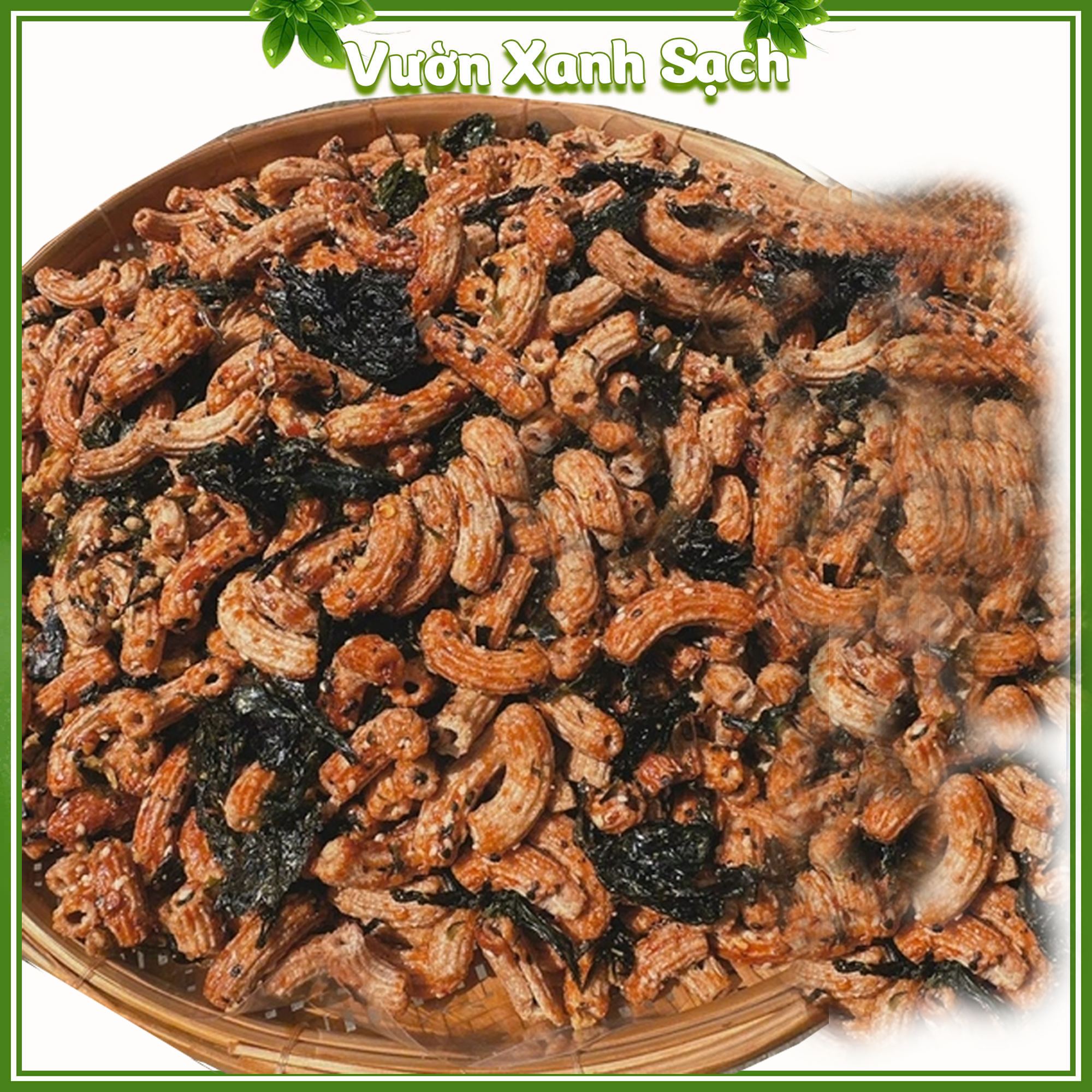 Nui gạo lứt sấy rong biển /ăn vặt, ăn kiêng, ăn healthy/300g