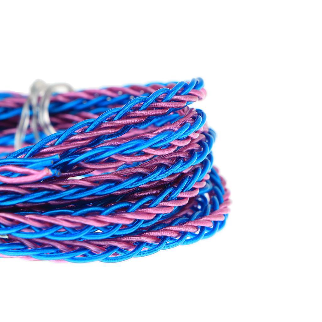 2-3pack 7N OCC Copper Wire, DIY HiFi Audio Cable for Earphone 2m Blue and Purple