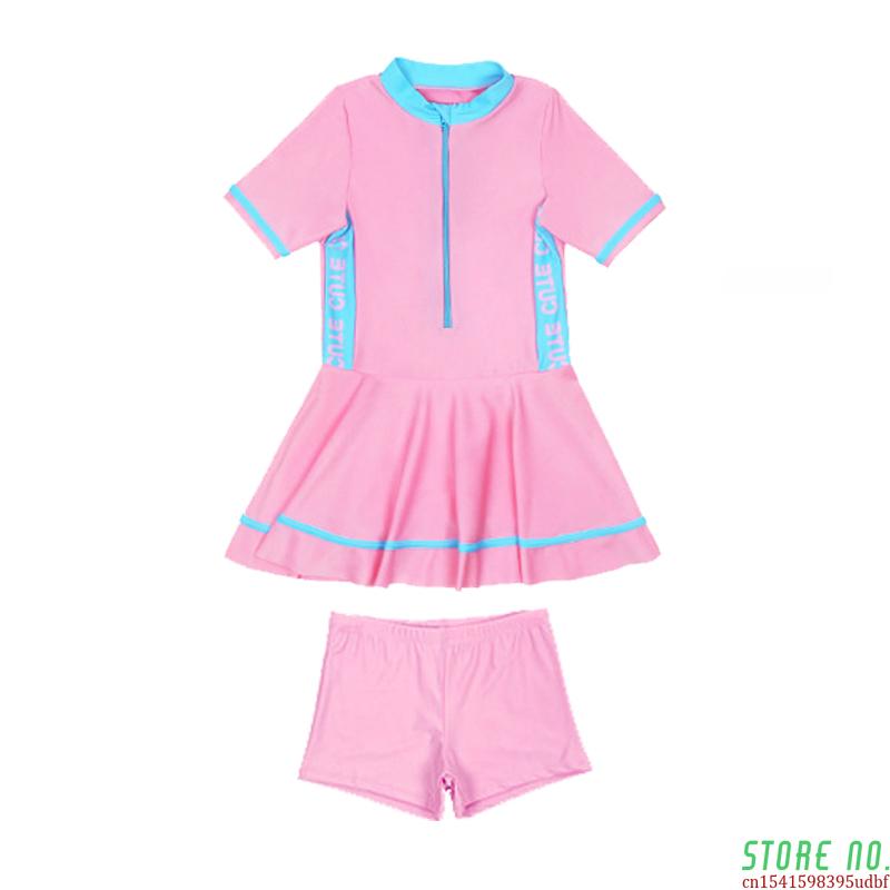 Con Đồ Bơi Bé Gái Đồ Bơi Võ Sĩ Hai Bộ Bơi Váy Trẻ Em Áo Tắm Bơi Cho Bé Kid Cho Bé Mới Đồ Bơi