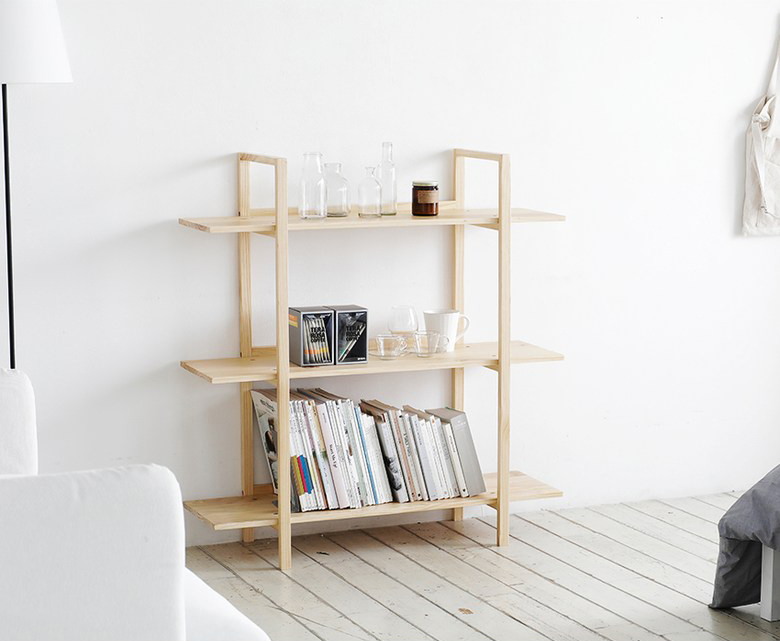 KỆ SÁCH HÀN QUỐC 3 TẦNG - BILON BOOK SHELF NẢTURAL