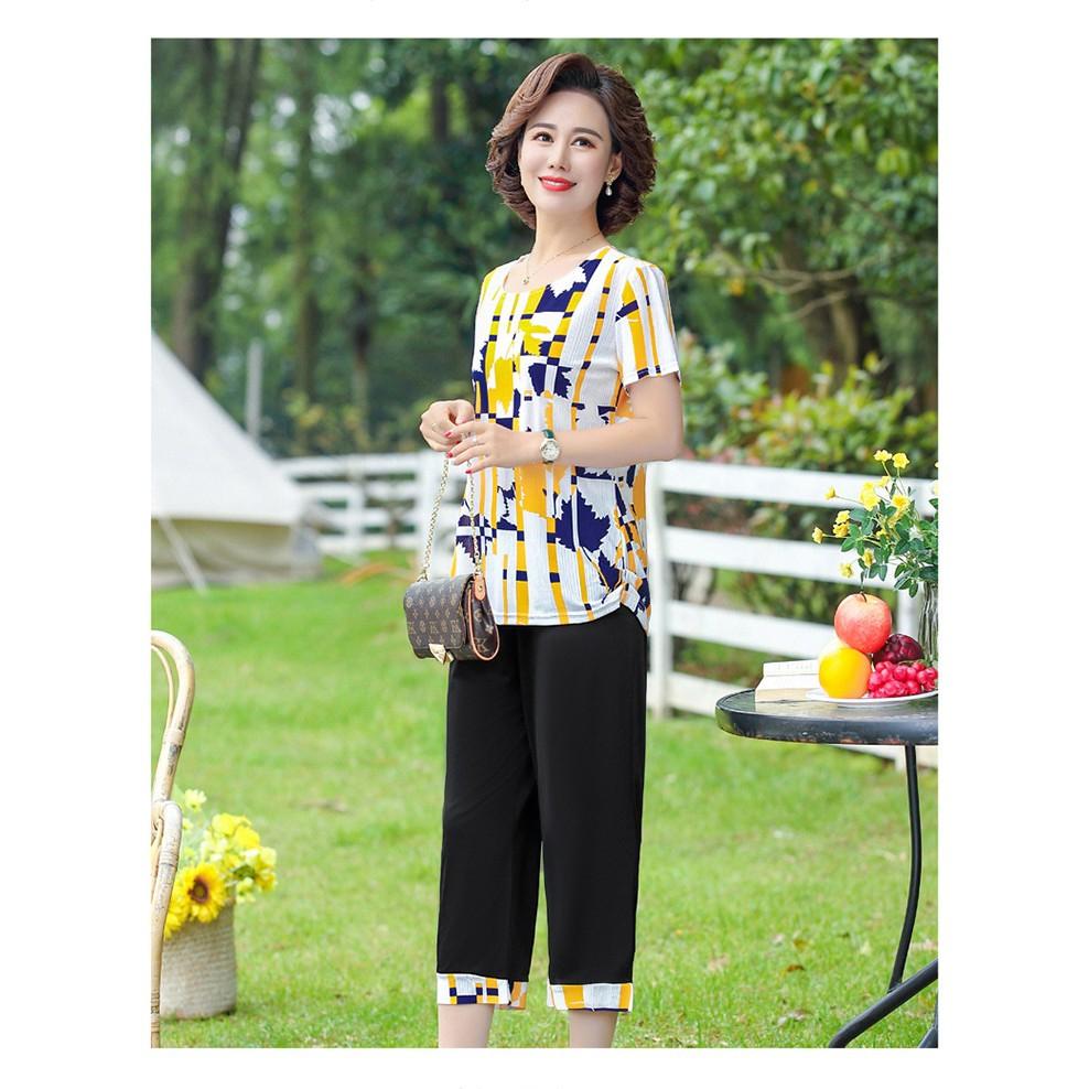 Bộ đồ áo thun mùa hè cho mẹ