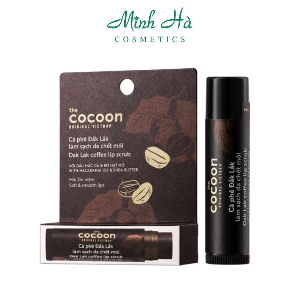 Tẩy da chết môi Cà phê Đắk Lắk Cocoon Coffee Lip Scrub 5g giúp môi ẩm và mềm - mỹ phẩm MINH HÀ cosmetics