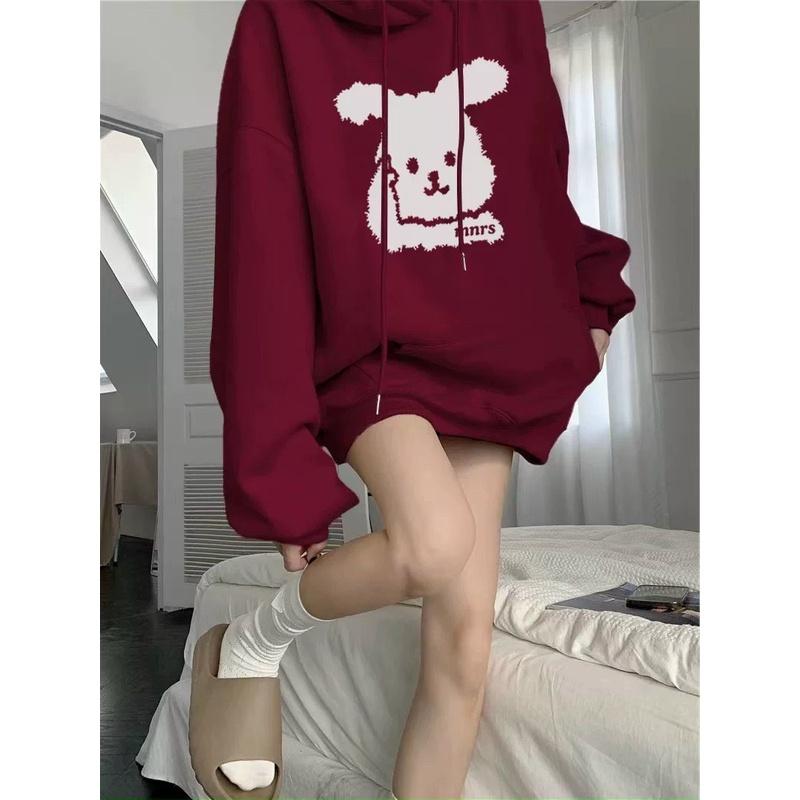 Áo khoác hoodie in hình chú thỏ cực xinh phong cách sành điệu duyên dáng ukg288 hot của năm