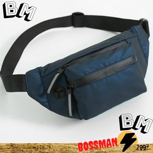 Túi Đeo Chéo Nam Unisex Thời Trang Chống Nước - Túi Bao Tử Dệt Trơn Trượt Nước Đeo Hông Lưng Bụng - BOSSMAN