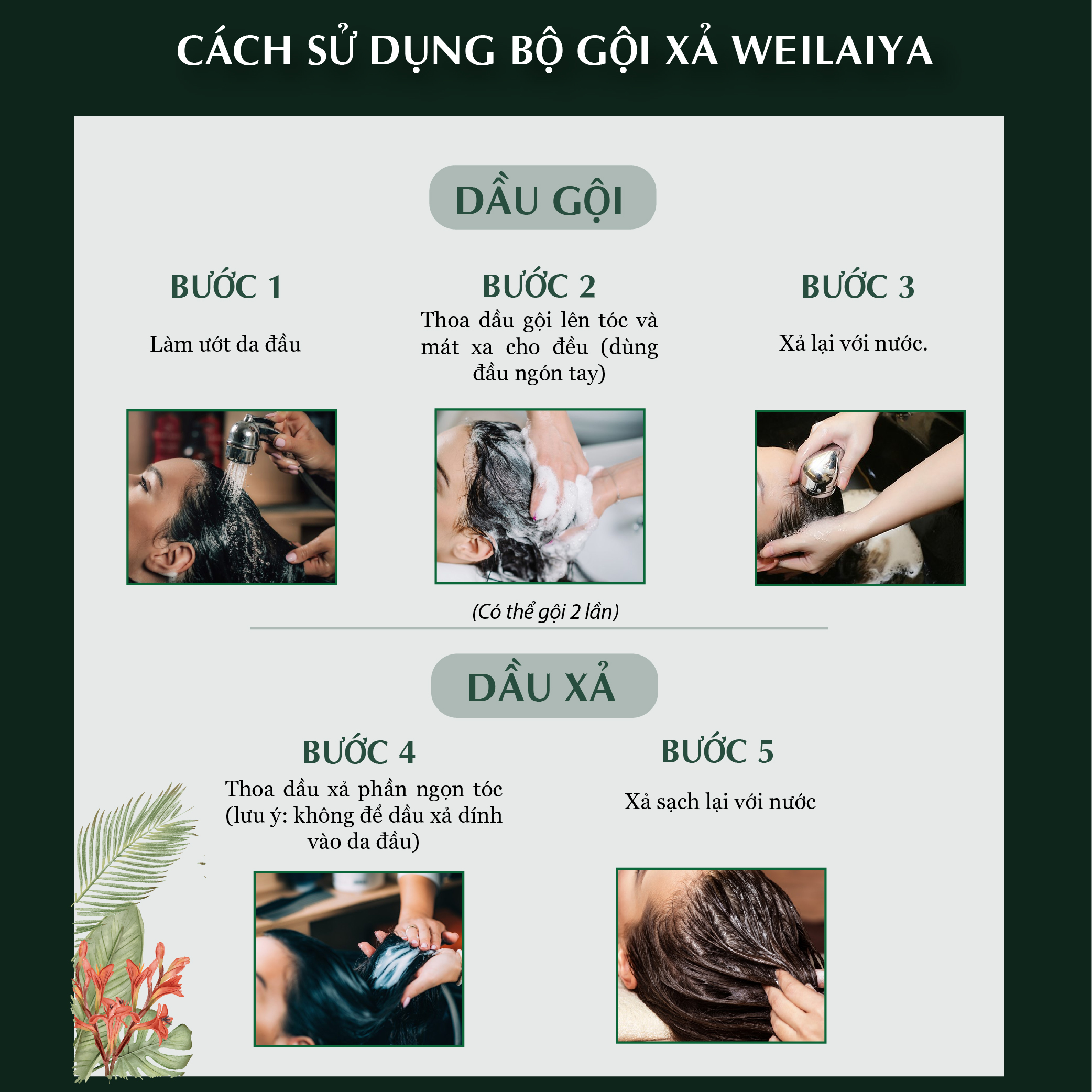 Bộ Dầu Gội Và Xả Weilaiya - Sản Phẩm Chính Hãng