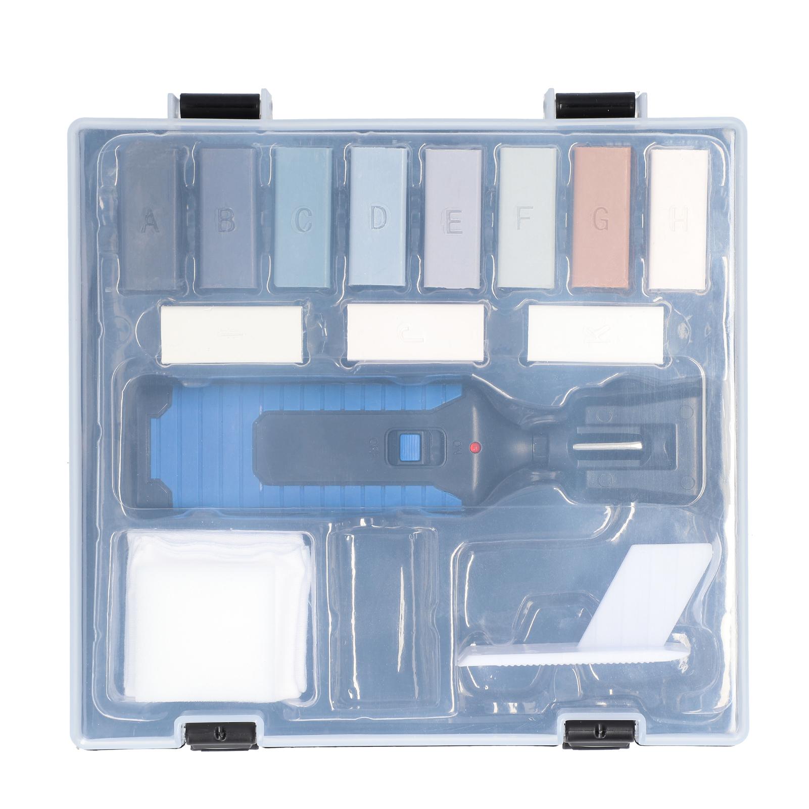 Multifunction Repairing Tool Set DIY Repairing Tool Set Vinyl PVC Plastics Scratch Repairing Crack Fill Surface Repairing Tool Set Household Convenient Labor Saving Home Tools with 11 Wax Bars