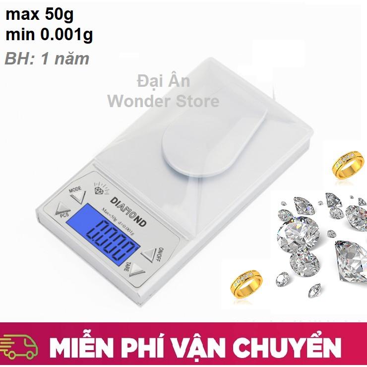 Cân siêu tiểu ly phân tích (min0.001g) (max 50g) độ chính xác rất cao màn hình LED, cân vàng trang sức