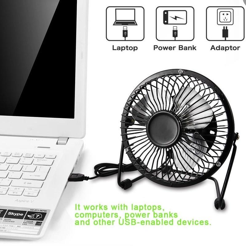 Quạt Mini USB Để Bàn 4inch Không Ồn