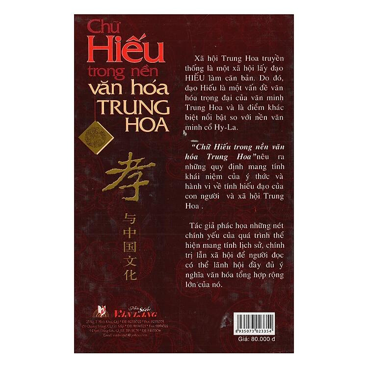 Chữ Hiếu Trong Nền Văn Hóa Trung Hoa - Vanlangbooks