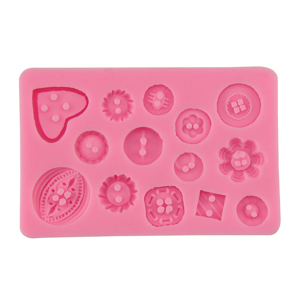 1 Set Floral Button Silicone DIY Jewelry Mold Resin Mould Baking Shape Mould