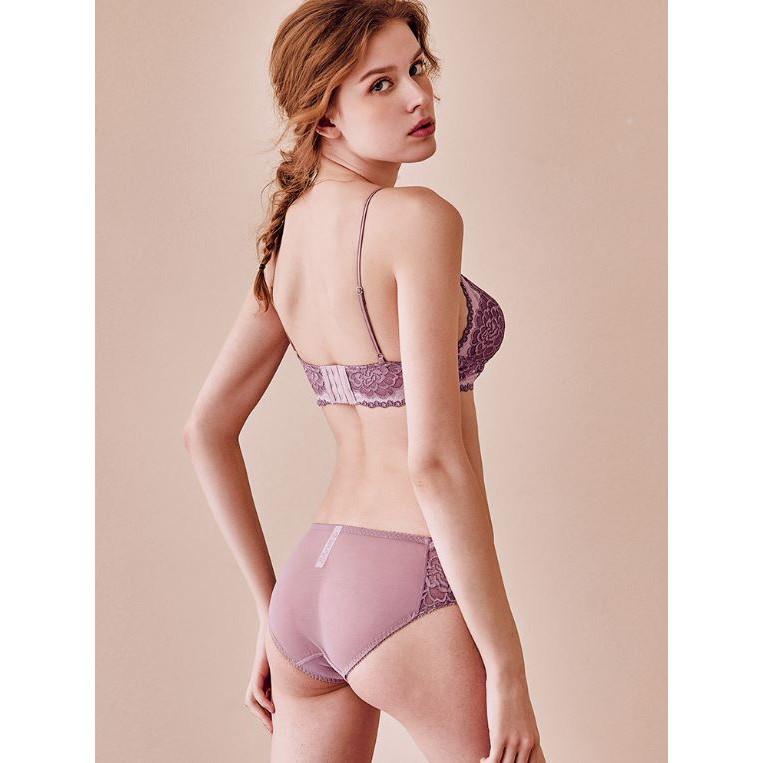 Bộ Đồ Lót Bralette Không Đệm Ren Hoa Cẩm Chướng S316