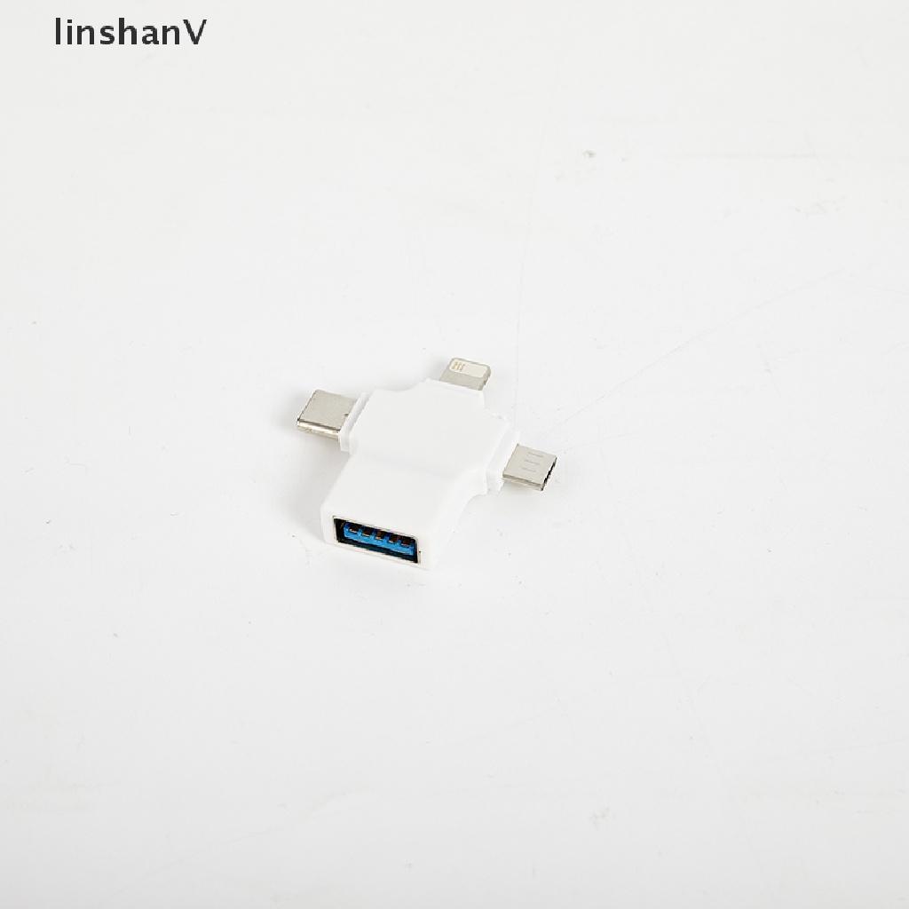 Đầu Chuyển Đổi OTG USB 3.0 Type C Micro USB 3 Trong 1 Tiện Dụng Cho IPhone