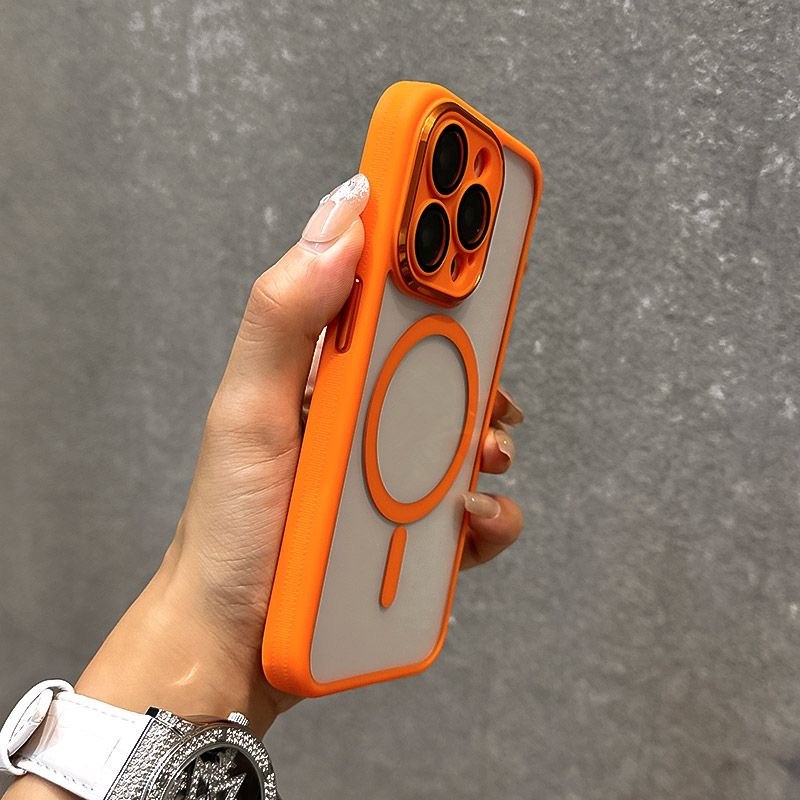 Ốp Điện Thoại bảo vệ toàn ống kính Từ Chống Sốc Cho iphone 15 14 13 12 Pro max