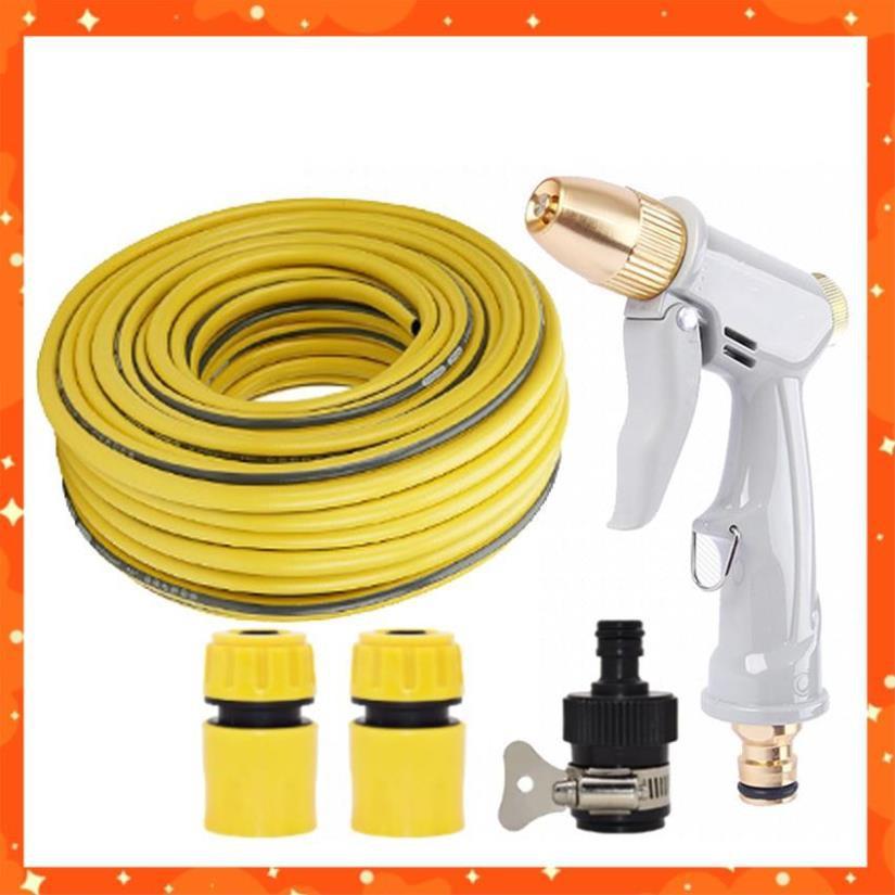 Bộ dây vòi xịt nước rửa xe, tưới cây tăng áp 3 lần, loại 15m 206846