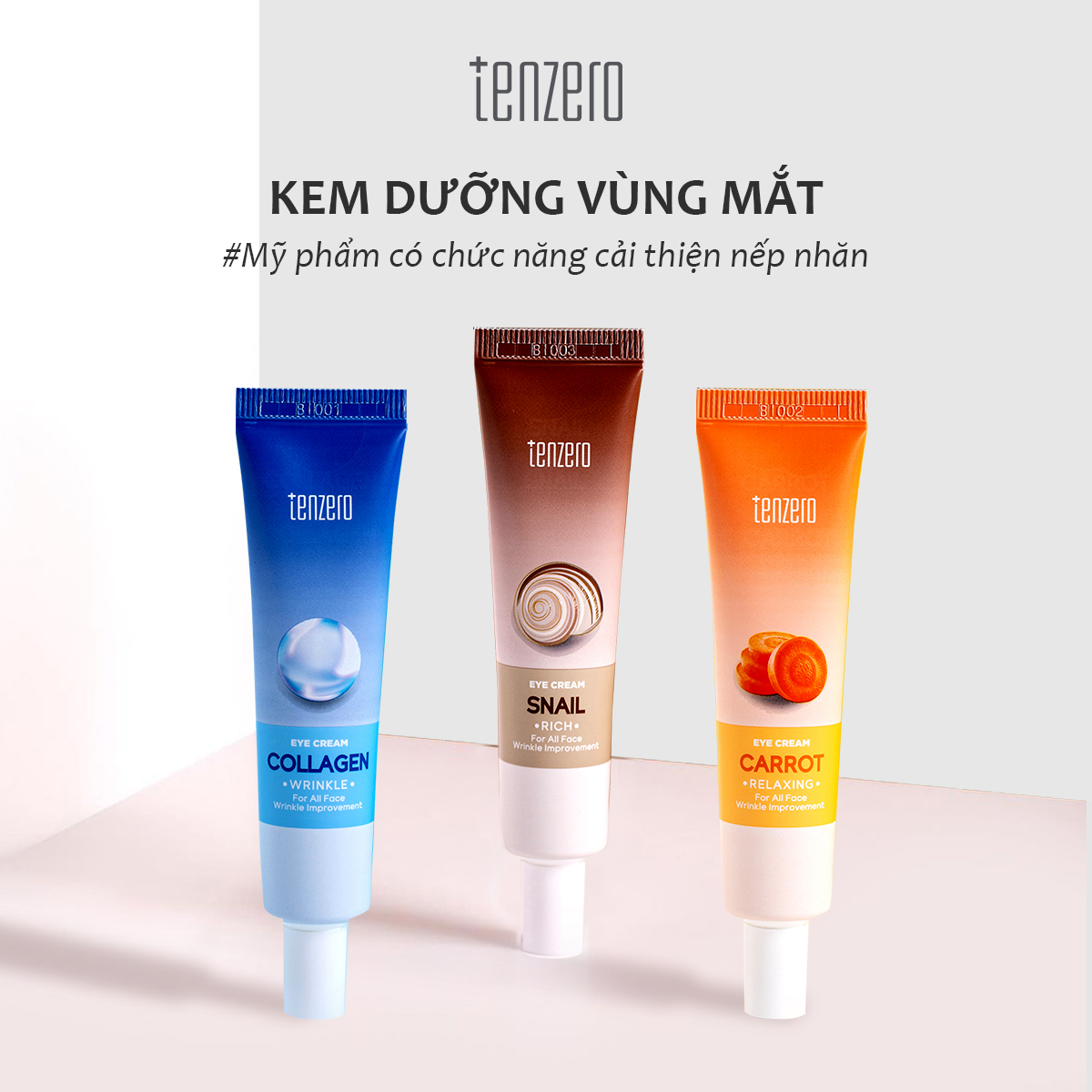 [3 CHIẾT XUẤT] Kem dưỡng mắt, giảm quầng thâm Tenzero Eye Cream 40ml