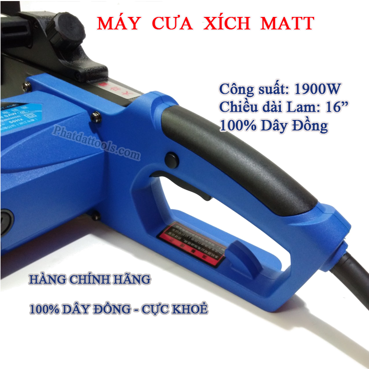 Hình ảnh Máy cưa xích dùng điện MATT405-3 cực khỏe  - Bảo hành 6 tháng