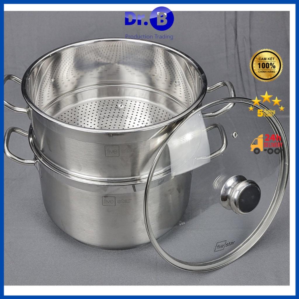 Nồi hấp đồ xôi, nồi hấp Inox 2 tầng Fivestar dày dặn tiện dụng cam kết hàng chính hãng - GiaDungDrb