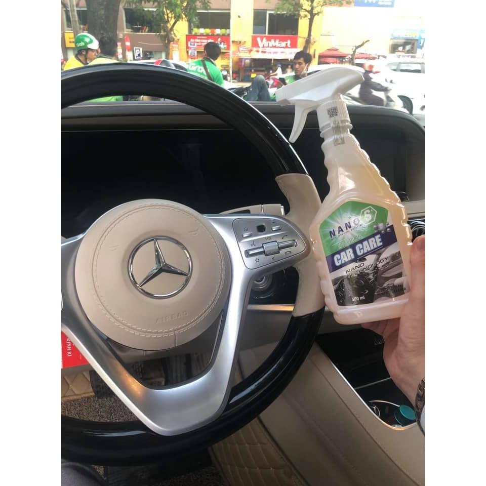 Nước vệ sinh nội thất xe ô tô Nano S* Car Care - Nano Bạc khử khuẩn 100% thiên nhiên, hương thơm nước hoa 500ml