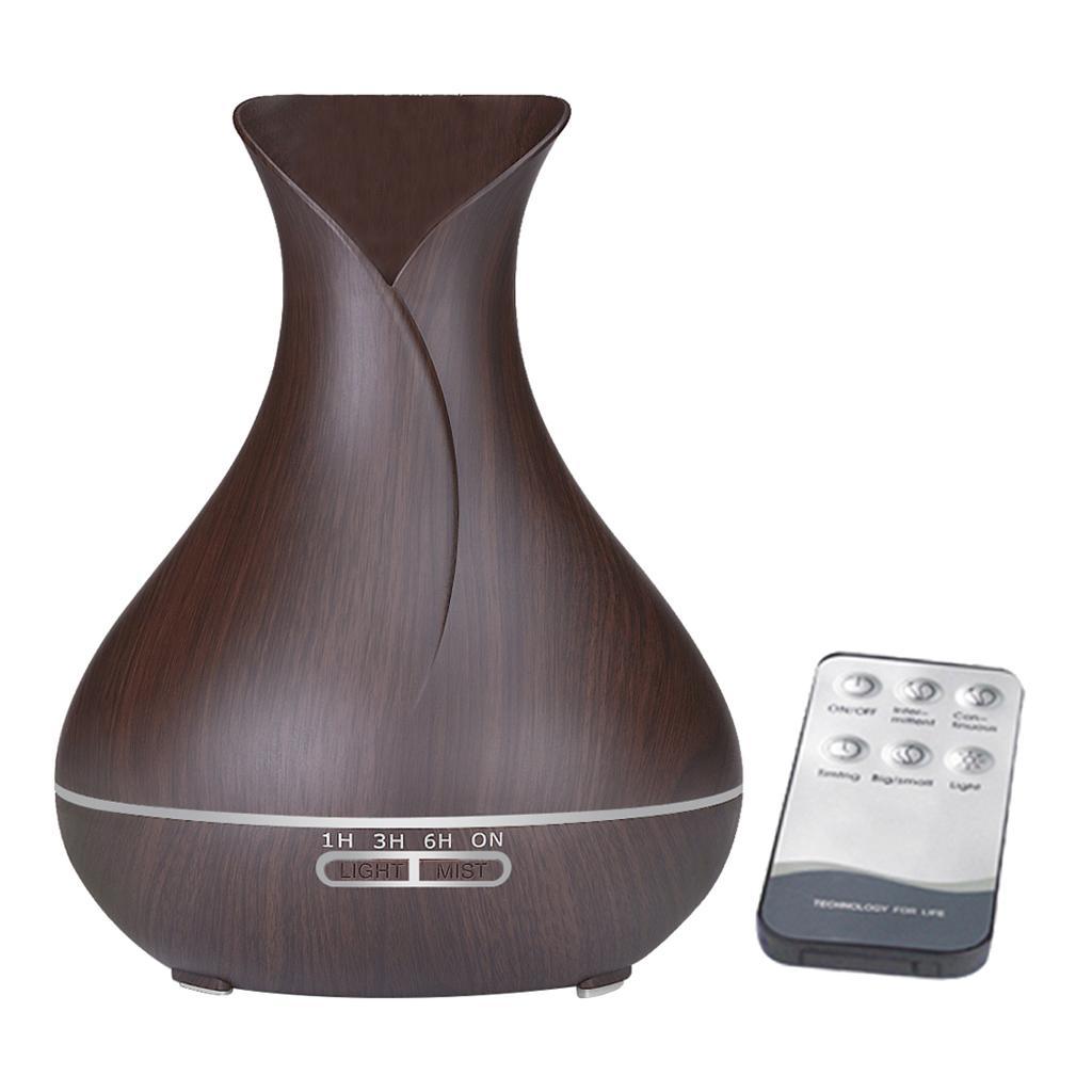 Wood Grain Air Humidifier Aroma Essential Oil Diffuser Office Home Decor
