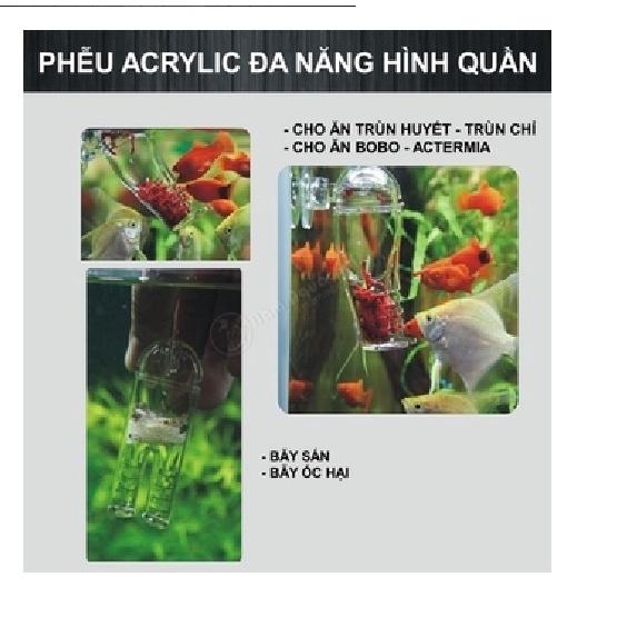 Bẫy sán bẫy ốc tích hợp phễu cho cá ăn giun - loại bỏ sán, bọ nước hồ cá thủy sinh - an toàn cá tép