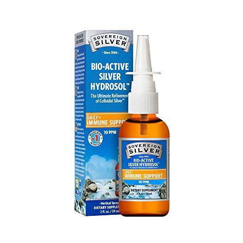Sovereign Silver Bio-Active Silver Hydrosol for Immune Support - 10 ppm, 2oz - Vertical Spray