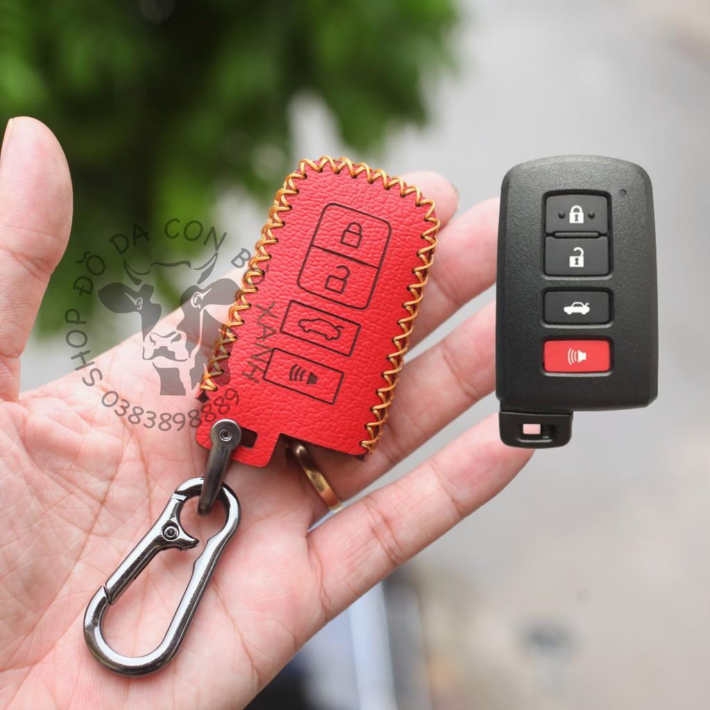 Bao da dành cho chìa khoá Toyota Altis 2019, Highlander, Camry 2014 handmade da thật 008
