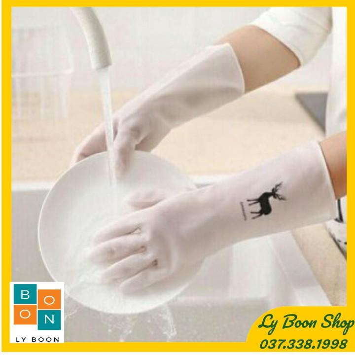 Găng tay cao su siêu dai hình hươu