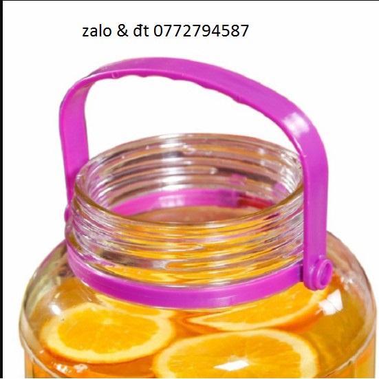 Bình Ngâm Rượu Thủy Tinh Quai Xách Không Van 5L