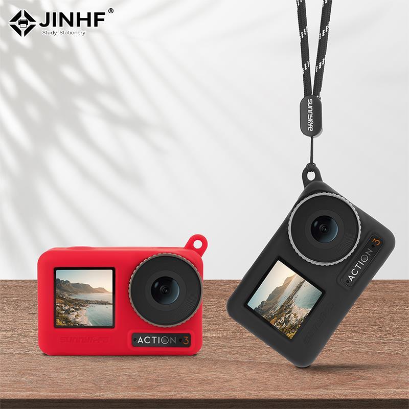 Vỏ Silicon Bảo Vệ Cho DJI Action 3 Chống Trầy Xước Vỏ Máy Ảnh Bảo Vệ Dây Buộc Phụ Kiện Cho DJI OSMO ACTION 3