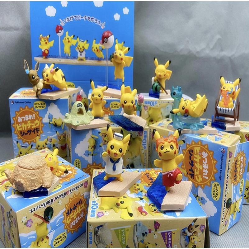 Mô hình pokemon pikachu bãi biển mùa hè đồ chơi trang trí