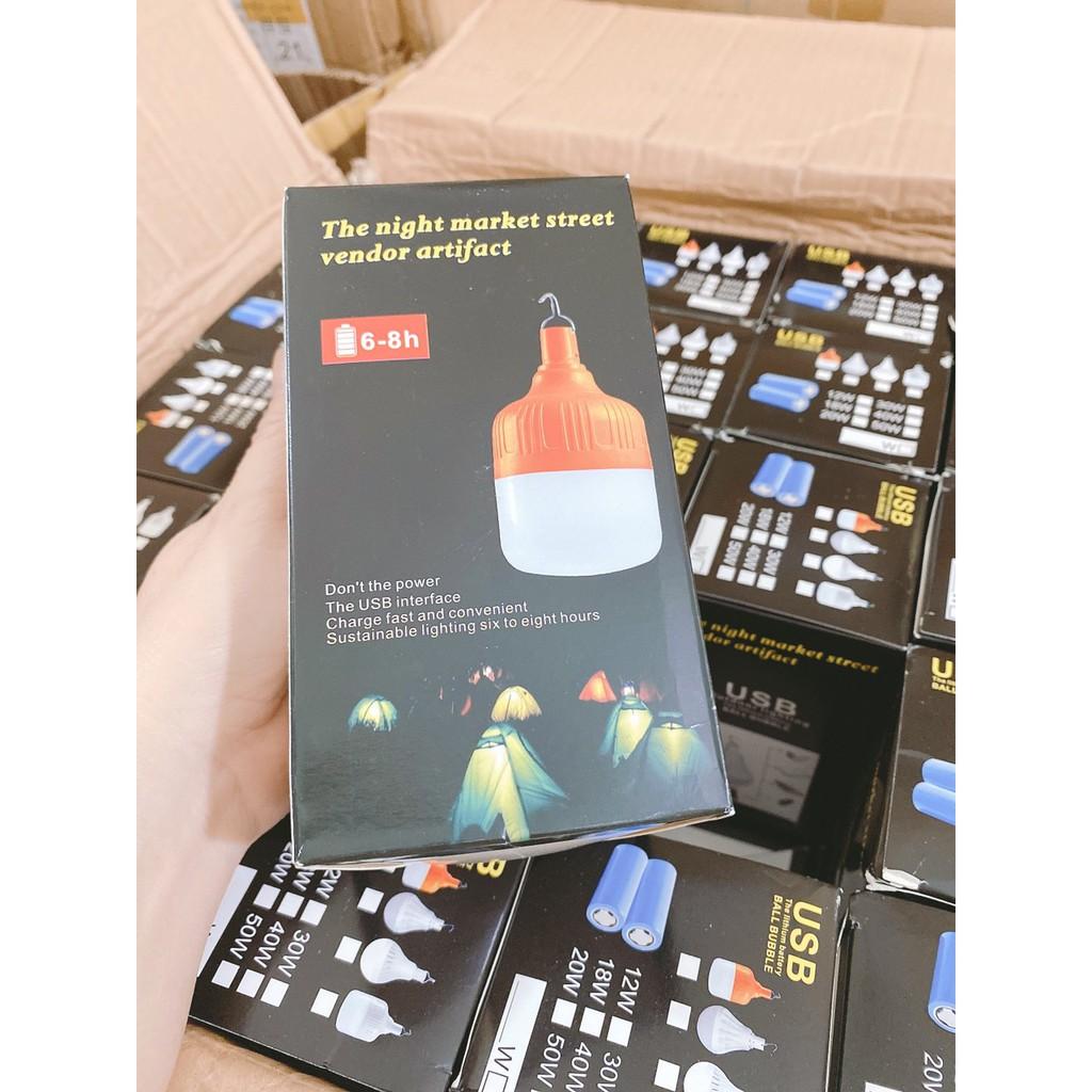 Bóng đèn tích điện 6-8h - loại 40w sạc tích điện có móc treo