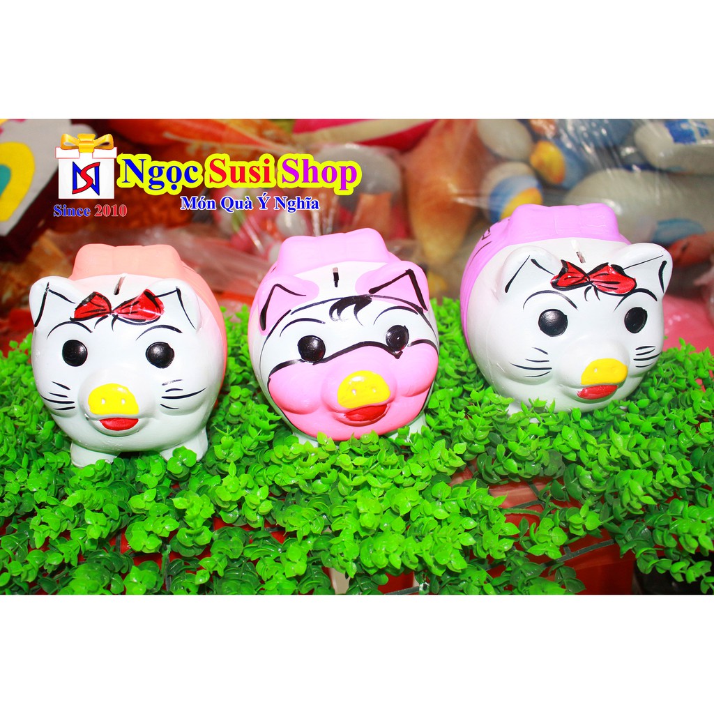 ỐNG HEO ĐẤT TIẾT KIỆM NƠ MÀU CỰC ĐẸP - NGẪU NHIÊN MÀU
