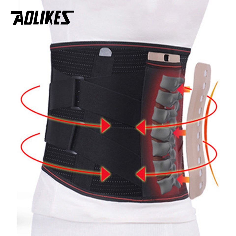 Đai Lưng Cột Sống Aolikes A - Yx010 Thoáng Khí Self Heating Waist - Black - L