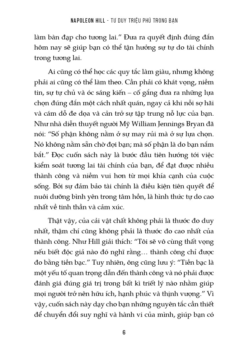 Tư Duy Triệu Phú - Ý Thức Về Tiền Và Biến Khát Vọng Thành Sự Giàu Sang (Napoleon Hill)