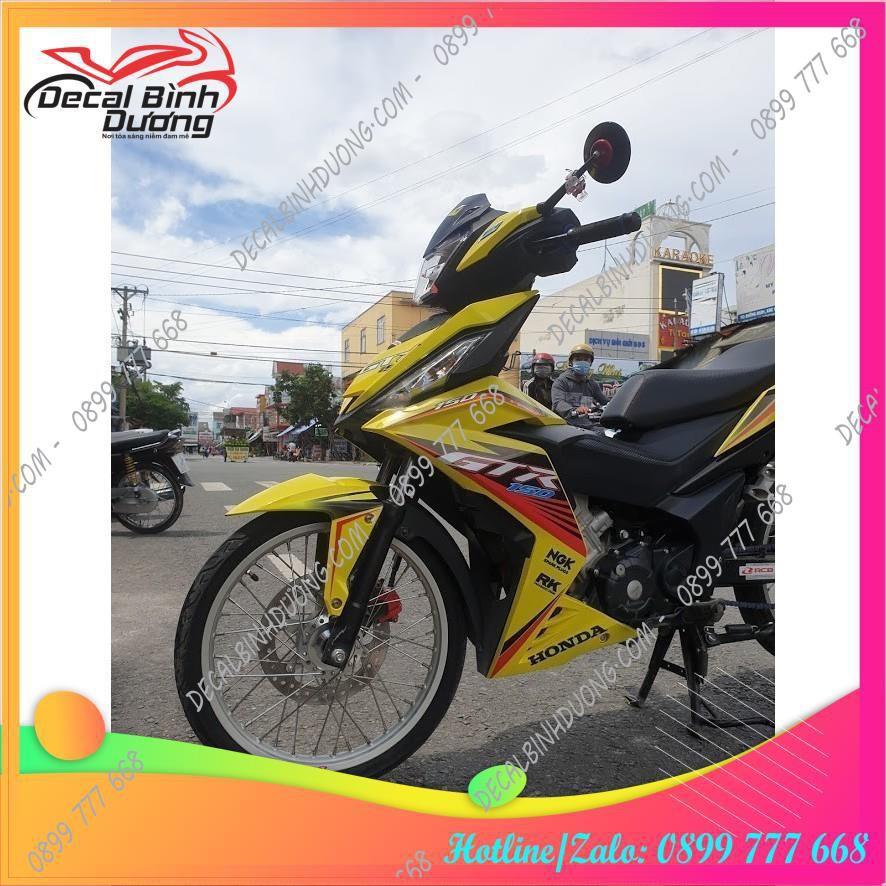 Tem dành cho Xe Winner V1, Tem Trùm Winner Mẫu GTR Vàng Đỏ Đẹp Nhất