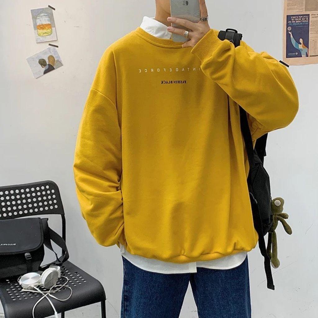 ÁO SWEATER NỈ UNISEX VITAGEFORCE ÁO NỈ KHÔNG NÓN FORM RỘNG NAM NỮ NHIỀU MÀU