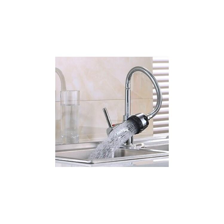 VÒI RỬA CHÉN NÓNG LẠNH CẦN MỀM XOAY INOX 304