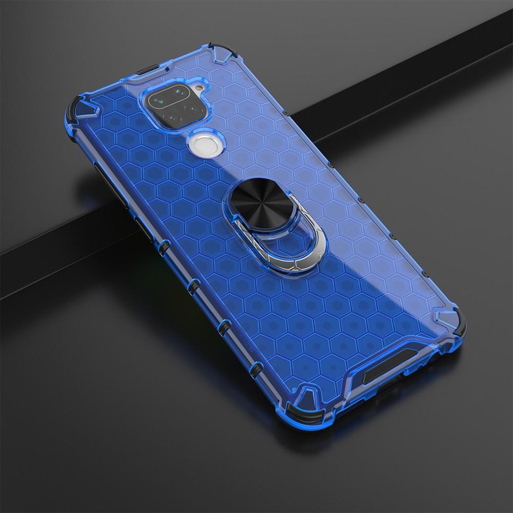 Ốp lưng cho Xiaomi Redmi Note 7 Pro 8 Pro Note 9S 9 Pro Max 10X 4G chống sốc họa tiết tổ ong kèm nhẫn iring