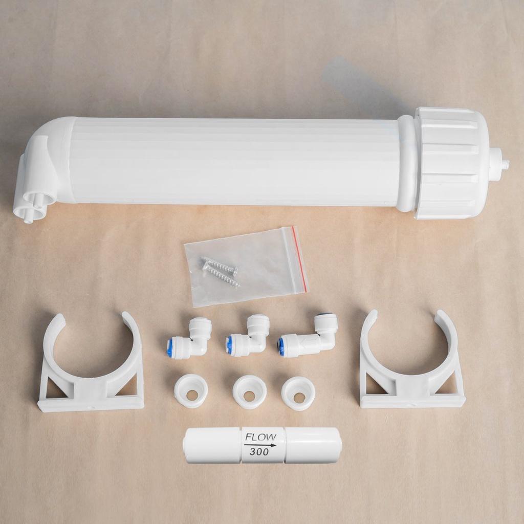 BỘ VỎ MÀNG DÙNG CHO MÁY LỌC 10-20 LÍT /H nối nhanh kèm co, van , kẹp đầy đủ