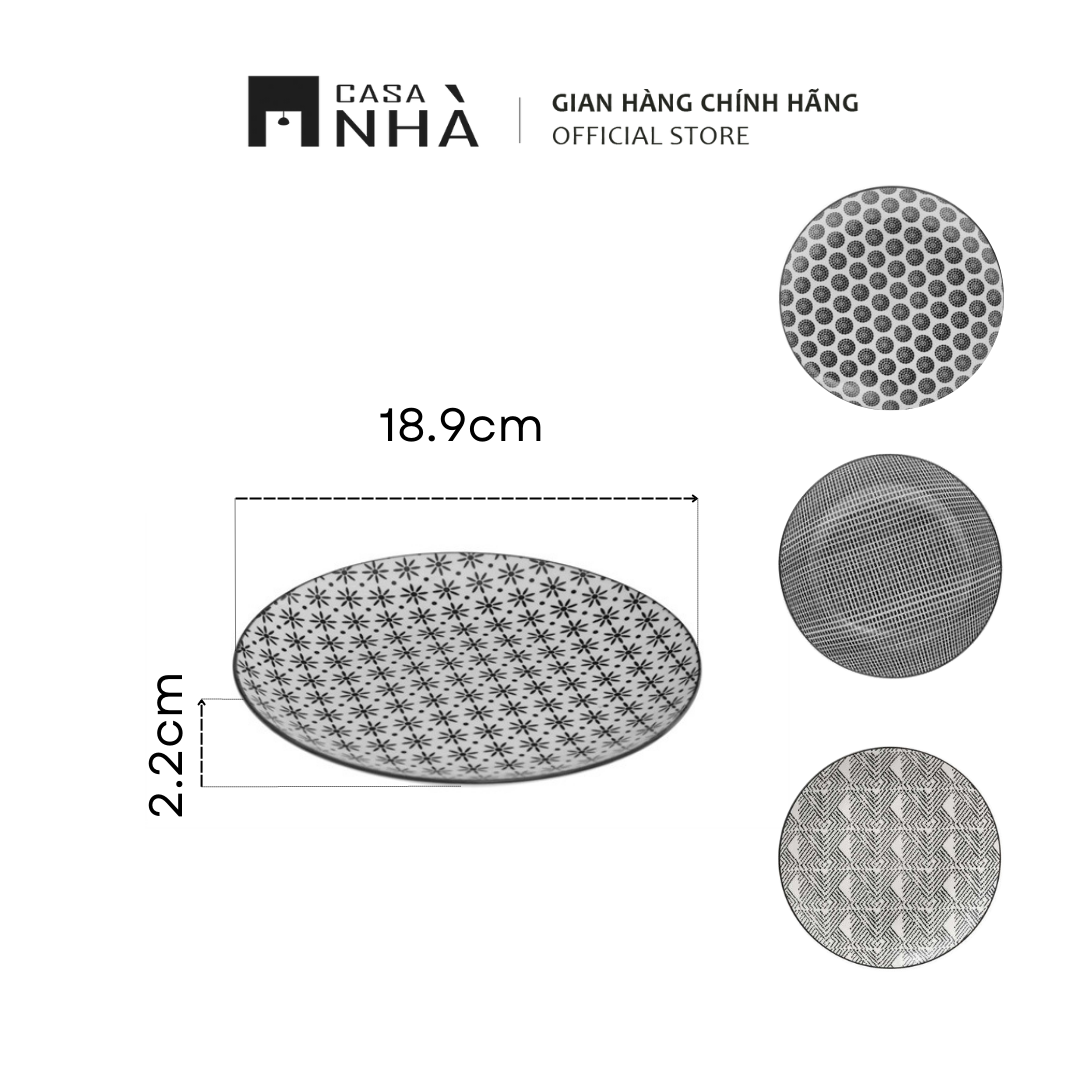 Bộ dĩa BOHEMIA phong cách Nhật Bản Shibori tối giản, hiện đại - Bộ dĩa súp, dĩa ăn, dĩa tráng miệng
