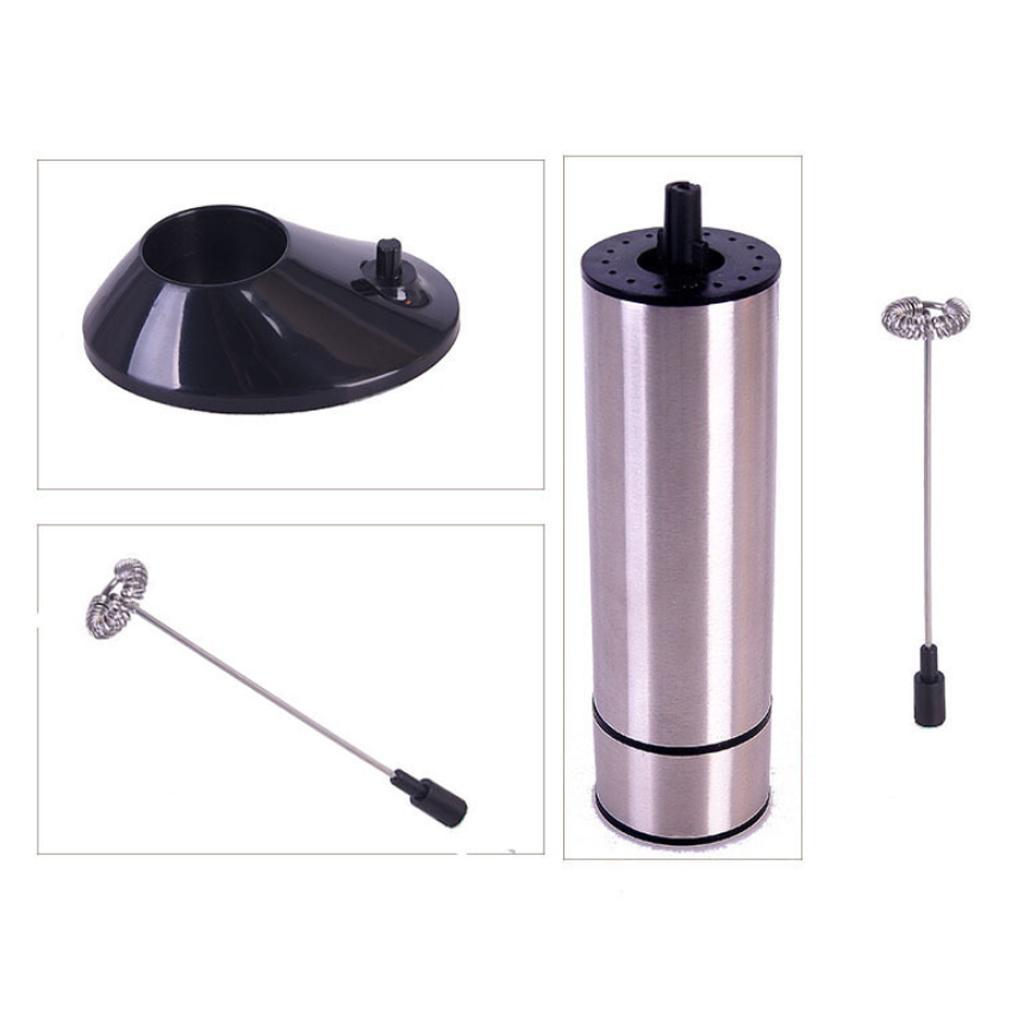 Double Spring Whisk Coffee Electric Milk Frother Egg Beater Kitchen Stirrer