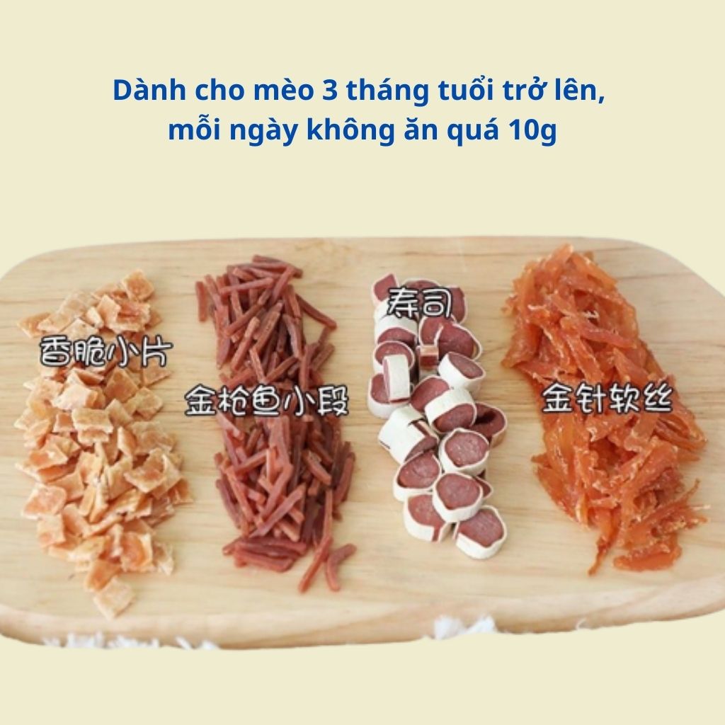 Bánh thưởng thịt xay ăn vặt WANPY cho mèo - gói 25,30g