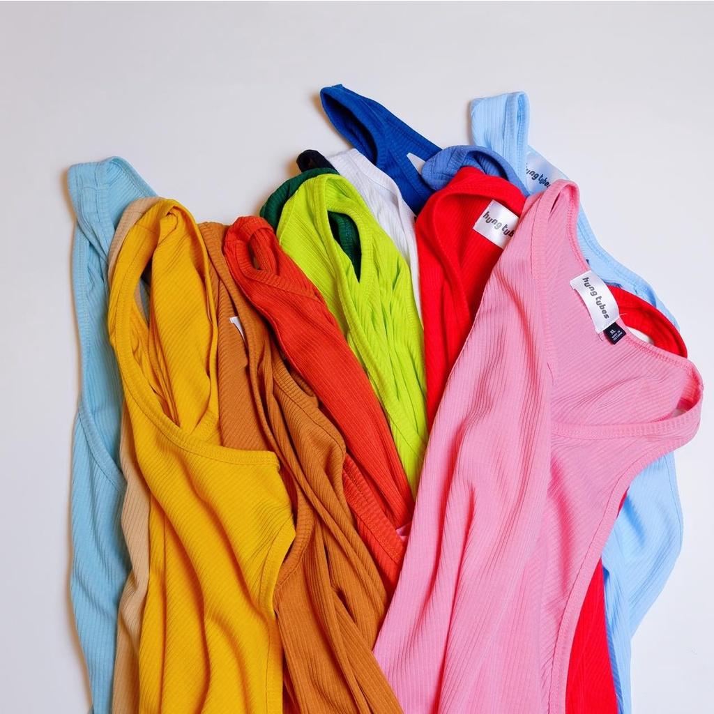 Áo Ba Lỗ Nam chất thun gân cotton Hung Tubes mặc đi biển dạo phố đi chơi