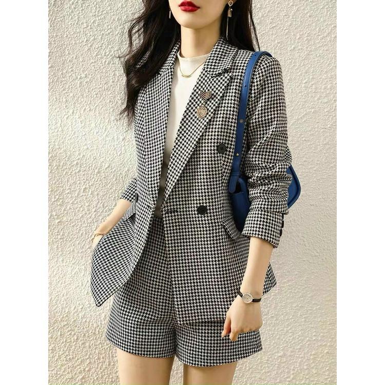 SET BỘ VEST SHORT CARO CAO CẤP